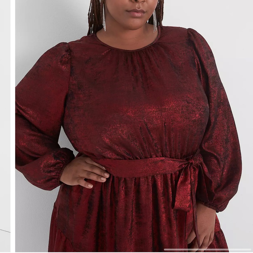 Lane Bryant fit and flair blouson dress